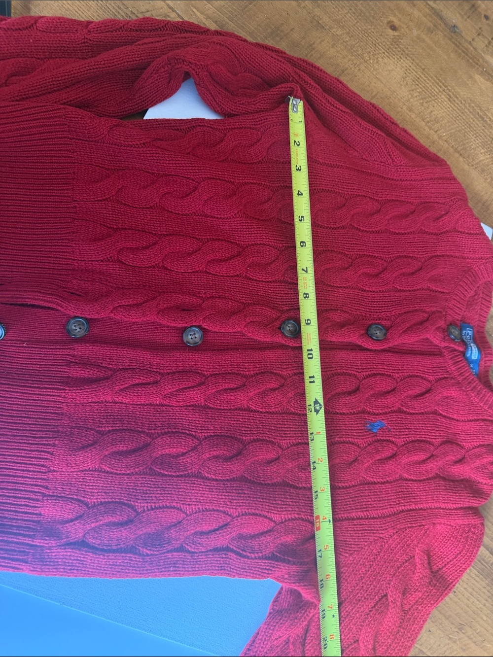 Ralph Lauren Red M Cable Knit Cardigan original price $268 - Picture 13 of 13